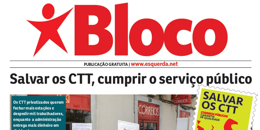 Folheto do Bloco: Resgate dos CTT e Orçamento 2018